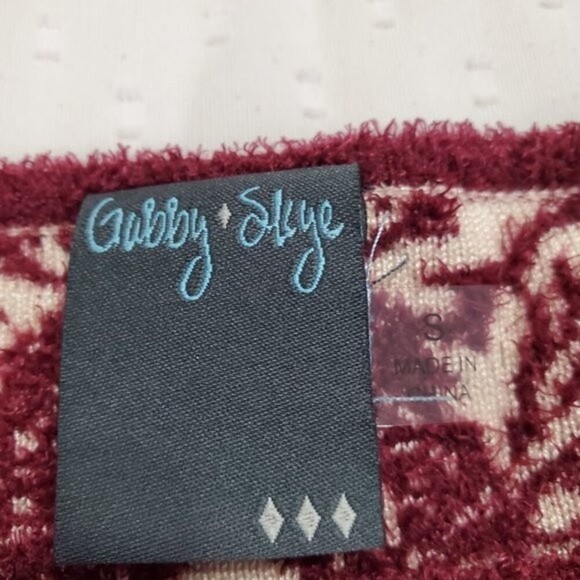 Gabby + Skye Maroon Damask Print, Blanket Soft Dress, Size Small - Picture 6 of 8